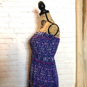 Beautiful printed strapless dress